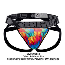 Load image into Gallery viewer, Xtremen 91148 Printed Microfiber Jockstrap Color Rainbow Fish