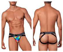 Load image into Gallery viewer, Xtremen 91148 Printed Microfiber Jockstrap Color Rainbow Prism