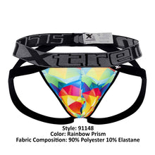 Load image into Gallery viewer, Xtremen 91148 Printed Microfiber Jockstrap Color Rainbow Prism