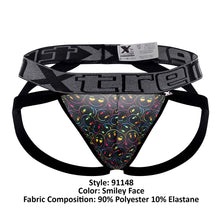 Load image into Gallery viewer, Xtremen 91148 Printed Microfiber Jockstrap Color Smiley Face