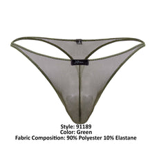 Load image into Gallery viewer, Xtremen 91189 Tulle Mesh Thongs Color Green